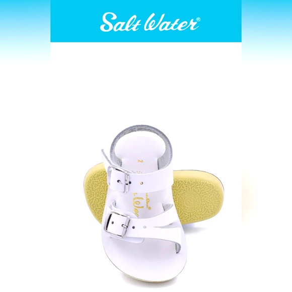 Like new SUN SAN SEA WEES white leather sandals baby size 1 3m newborn - Picture 1 of 12